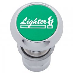 Deluxe Cigarette Lighter - Green Aluminum Sticker | Cigarette Lighters / Accessories