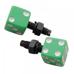 Dice License Plate Fastener - Green w/ White Dot | License Plate Accessories