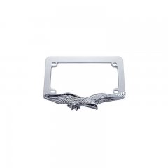 50071 Motorcycle Chrome Flying Eagle License Plate Frame