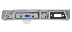 1966 Chevy Impala/Caprice VHX System, Silver Alloy Style Face, Blue Display