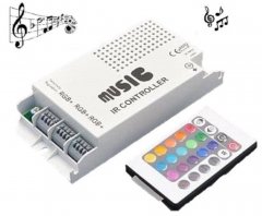 RGB LED Music Sound Beat RGB LED Color Changing Car Auto Controller Box 12V Dc