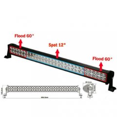31.5" 180W White Dual Row 60-LED Spot Flood Light Bar Off Road Truck 12600 Lumen