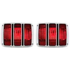 64 65 66 Ford Mustang Rear Tail Turn Signal Brake Light Lamp Lenses Assemblies