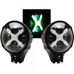 6" Off Road Lamp Green  LED X DRL Auxiliary Fog Spot Flood Light 6k 40w Pair