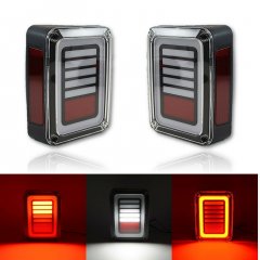 Glow LED Rear Tail Turn Signal Brake Reverse Light Pair For 07-17 Jeep Wrangler