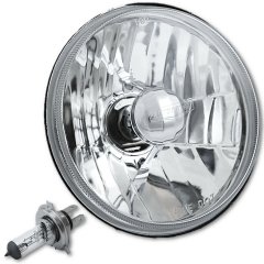 5-3/4" Motorcycle Crystal Halogen Headlight Metal Headlamp 6-VOLT 25W Light Bulb