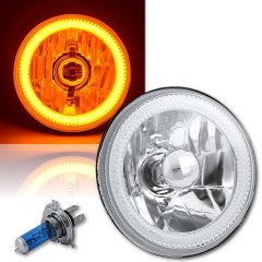 5-3/4" H5006/H5001 Amber COB SMD LED Halo Angel Eye Halogen Light Bulb Headlight