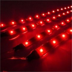 4-12" Red Car Truck Bike Rv Boat 15 LED Under Glow Waterproof Light Bulb Strips