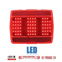 64 65 66 Ford Mustang Red LED Sequential Tail Turn Signal Brake Light Lamp Lens