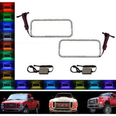 08-10 Ford F-250 Multi-Color Changing LED RGB SMD Halo Upper Headlight Rings Set