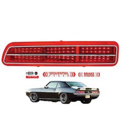 69 Chevy Camaro Red LED Sequential LH Driver Side Tail Brake Light Lamp Lens
