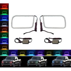 03-06 Chevy Silverado Multi-Color Changing Shift LED RGB Fog Light Halo Ring Set