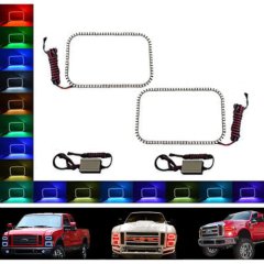 08-10 Ford F-250 Multi-Color Changing LED RGB Halo Lower Headlight Rings Pair