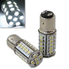 White LED #1157 12 Volt Tail Light Brake Stop Turn Signal Lamp Bulbs Pair 30SMD