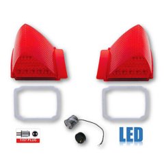 67 1967 Chevelle & Malibu LED Tail Brake Light Lenses w/ Flasher & Gaskets PAIR