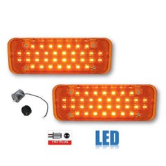 71 72 Chevy Pickup Truck Amber LED Park Light Lamp Lens PAIR & Flasher 1971 1972