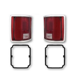 73-91 Chevy Chevrolet GMC Truck L R Tail Light Assemblies w/ Trim & Gaskets Pair