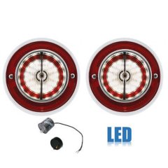 63 Chevy Impala Bel Air Biscayne Back Up Reverse Light Assembly & Flasher Pair