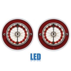 63 Chevy Impala Bel Air Biscayne Back Up Reverse Light Lamp Lens Assembly Pair