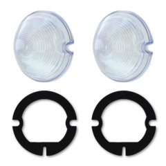 51 52 53 GMC Pickup Truck Clear Park Light Lenses & Gaskets Pair 1951 1952 1953