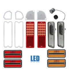 67-72 Chevy GMC Truck LED SEQUENTIAL Tail & Back Up Lamp w/ Side Marker Lens Set