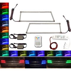 03-06 Chevy Silverado Multi-Color Changing LED RGB Lower Headlight Halo Ring Set