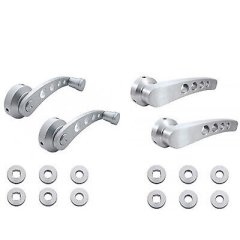 GMC Truck Inside Interior Aluminum Billet Door Handles & Window Knob Cranks Set