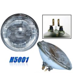 5-3/4" 5.75 Halogen Glass High Hi Sealed Beam Headlamp Light Bulb Headlight Pair