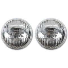 5-3/4" Sealed Beam Incandescent Glass High Hi Beam Headlight Headlamp Bulbs Pair