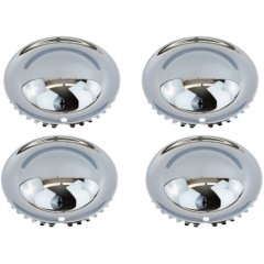 14" Full Steel CHROME Baby Moon Hub Cap Hubcaps Wheel Trim Covers - Set of 4