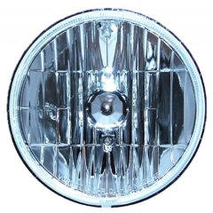 5-3/4" Motorcycle Crystal Halogen Metal Headlight H4 Headlamp 60/55W For: Harley