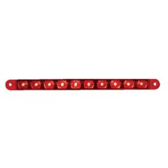 10 Red LED 9" Flush Mount Running Turn Signal Tail Light Dual Function Bar Lens