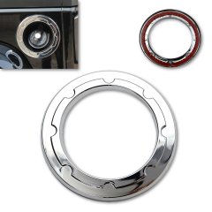 2/4 Door Chrome Filler Tank Gas Cap Door Trim Ring For 2007-2017 Jeep Wrangler