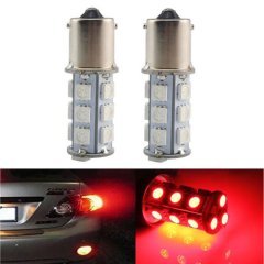 #1156 18SMD Red LED Park Parking Tail Light Turn Signal Reverse Lamp Bulbs Pair