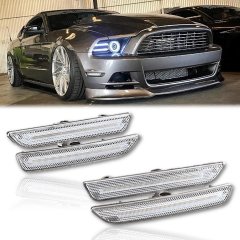 2010 - 2014 Ford Mustang Front Rear Side LED Clear Marker Lights Diode Dynamics