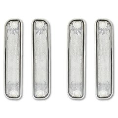 73-80 Chevy Chevrolet GMC Truck Clear Side Marker Light Lamp Lens Trim Set of 4