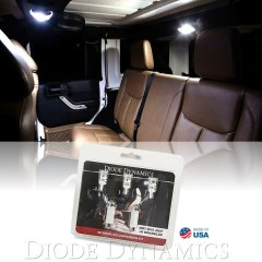 Interior LED License Map Dome Light Stage 2 White Kit For 07-18 Jeep JK Wrangler