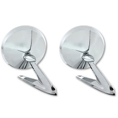 64 65 66 Ford Mustang Left Right Convex Chrome Glass Side Rear View Mirror Pair