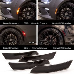 Diode Dynamics 2016-2021 Chevrolet Camaro Red Amber Side LED Sidemarkers Smoked