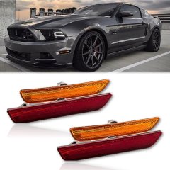 2010-14 Ford Mustang Front Rear Side LED Red Amber Marker Lights Diode Dynamics