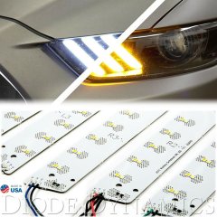 15-16-17 Ford Mustang LED Switchback DRL Headlight Accent Board USDM Kit