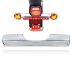 Turn Signal Bar 14 Red LED 12" Chrome Reflector Lens Bar For: Harley Motorcycle