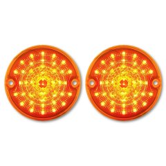 55-57 Chevy GMC Pickup Truck Amber LED Park Light Lamp Bulb Lens 1955-1957 Pair