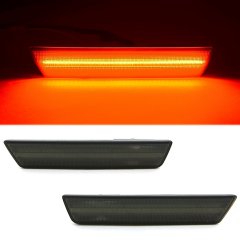 Smoked Rear Side Red LED Marker Light Lens Pr For 2008 - 2014 Charger Challenger