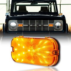 New Amber LED Park Turn Signal Light Lamp Bulb Lens for 66-67-68 Ford Bronco