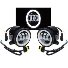 4" inch  LED Fog Light Halo Driving Lamp Fits 2007-2016 Jeep Wrangler JK TJ LJ