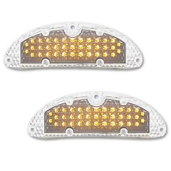 55 Chevy Car Clear Park Turn Signal Light LED Amber Bulb Lens Chevrolet Pair