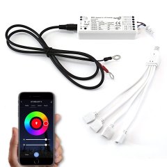 Bluetooth Phone iOS Android RGB RGBW LED Color Changing Light Remote w/ Splitter