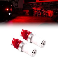 Red LED 3157 / 3156 HP48 9-16v Tail Brake Running Signal Marker Light Bulbs Pair