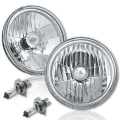 7" H6024 Halogen H4 Headlight Headlamp Bulbs Diamond Crystal Clear 60/55W Pair